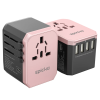 epicka-ta-105-pink-travel-adapter Pink Epicka universal travel adapter charger with USB-C and multiple USB ports