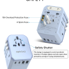 ta-105c-30w-travel-adapter-safety-features Epicka universal travel adapter safety features: 10A overload protection fuse, spare fuse, and safety shutter.